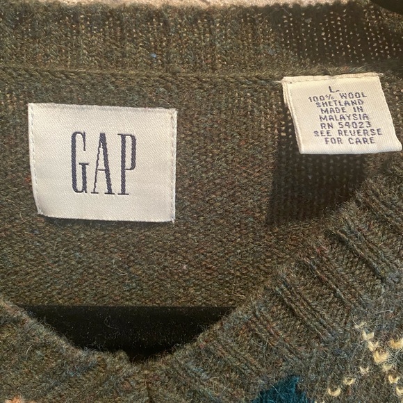 Gap 100% Wool Argyle Sweater - Picture 3 of 3
